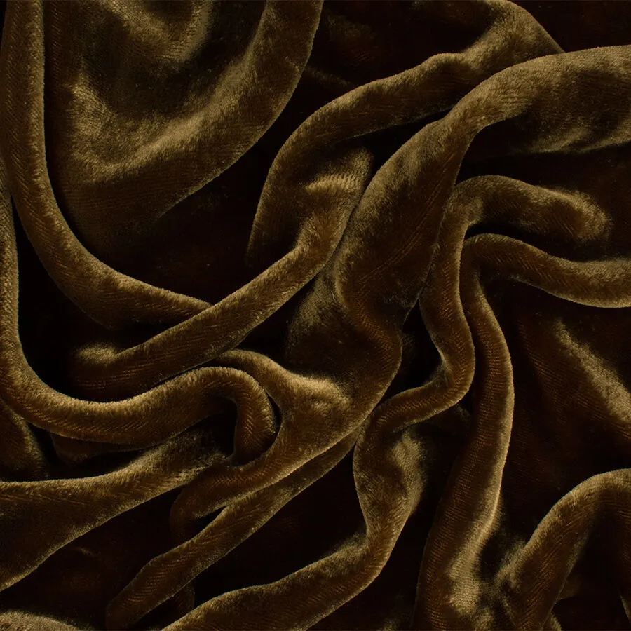 Rich Brown Plain Velvet