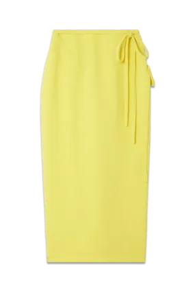 Rieve Tie-Detailed Crepe Midi Skirt