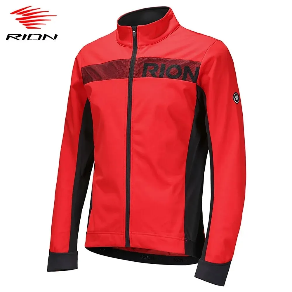 RION Winter Men Cycling Jacket Thermal Fleece Windbreaker Bicycle Clothing MTB Bike Jackets Clothes for Man