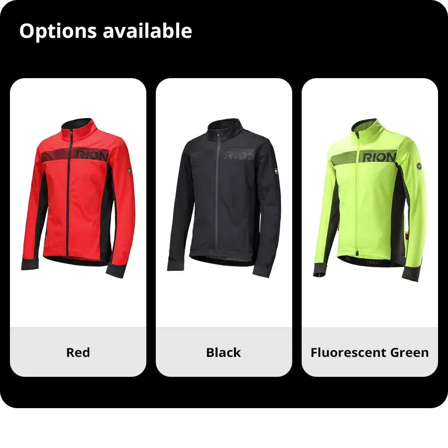 RION Winter Men Cycling Jacket Thermal Fleece Windbreaker Bicycle Clothing MTB Bike Jackets Clothes for Man
