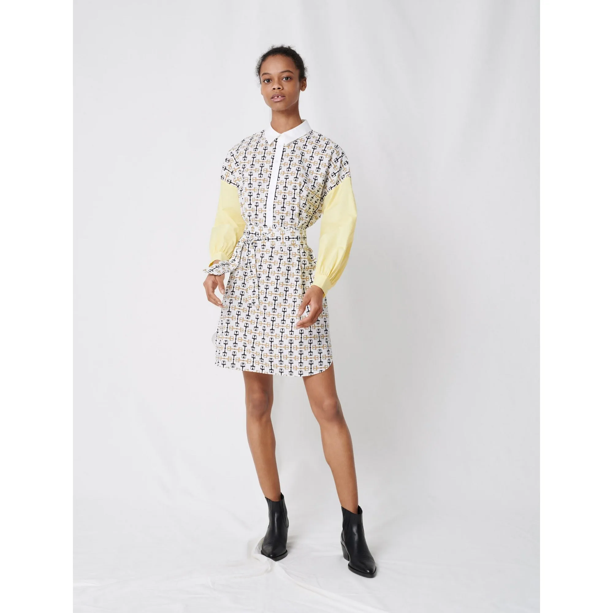 Rocsi Dress - White/Yellow
