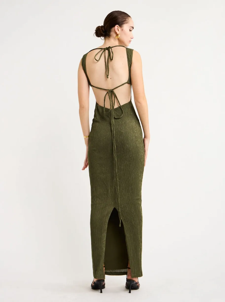 Rumer Amara X-Back Maxi in Khaki
