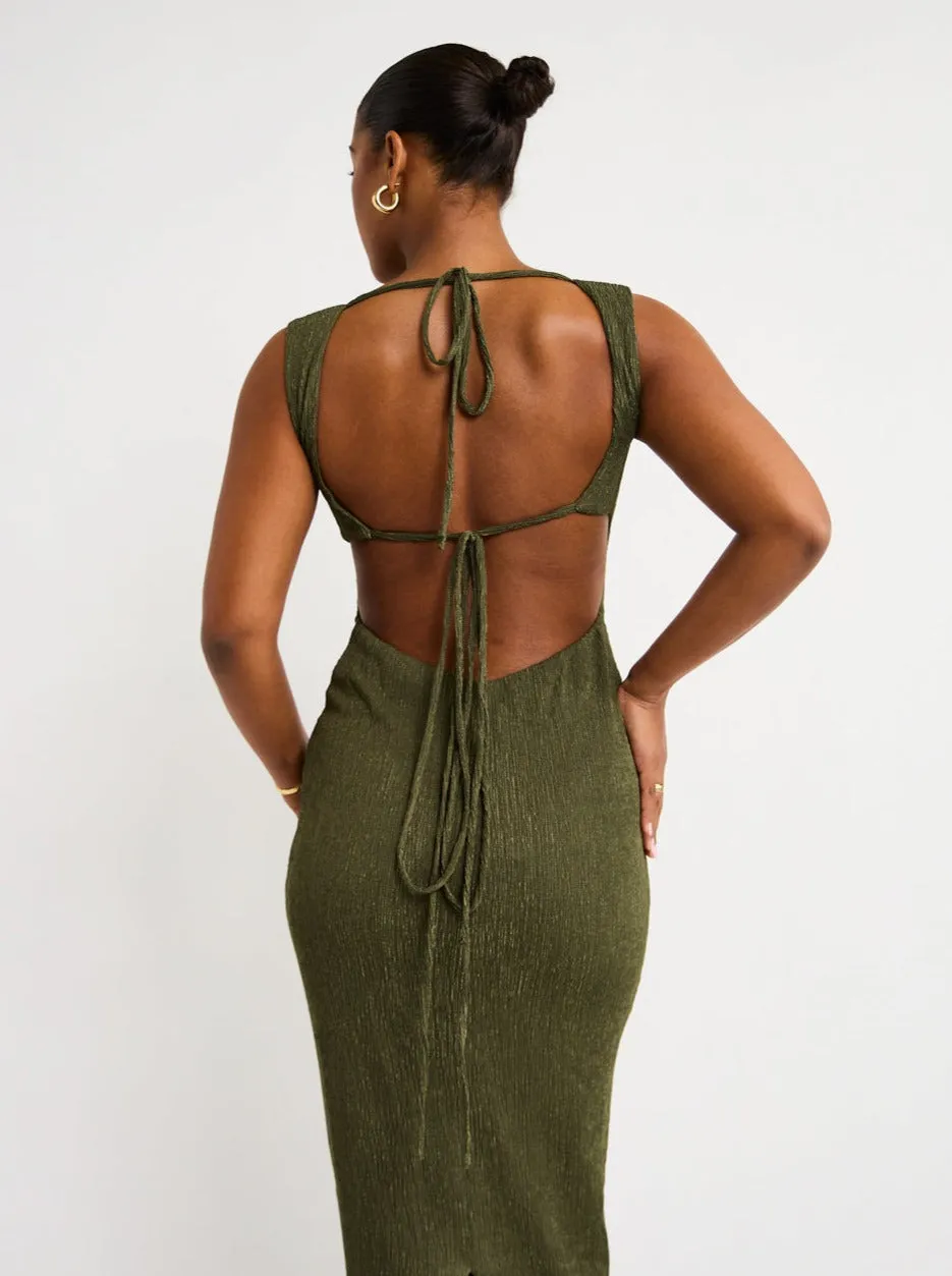 Rumer Amara X-Back Maxi in Khaki