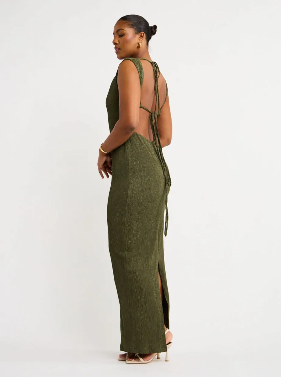 Rumer Amara X-Back Maxi in Khaki