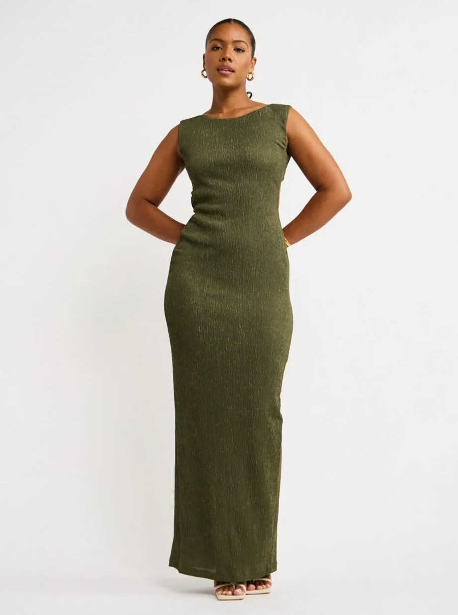 Rumer Amara X-Back Maxi in Khaki