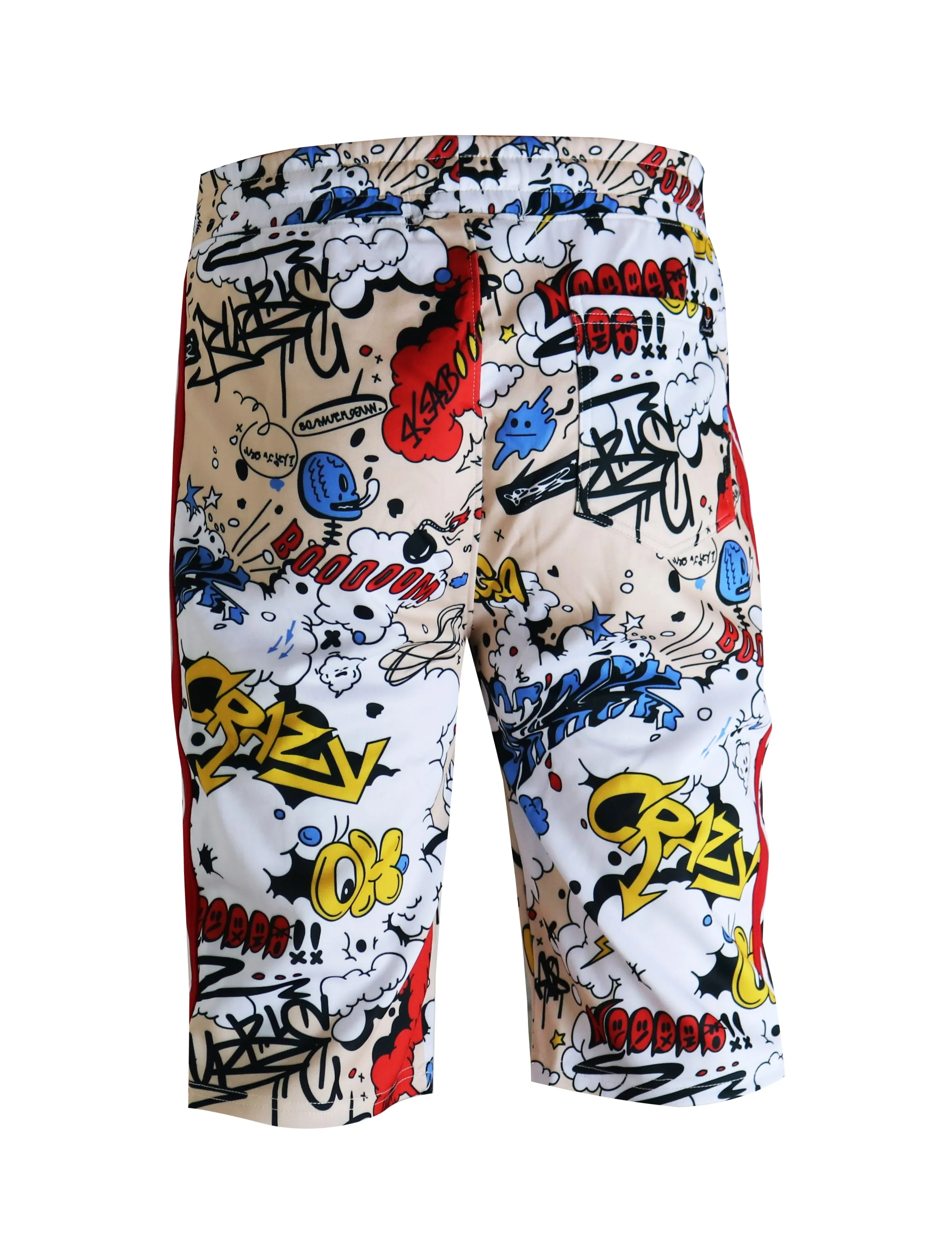 S91701-FASHION TRACK SHORTS (MULTI)
