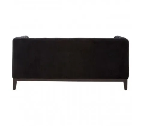 Sasha 2 Seater Black Velvet Sofa