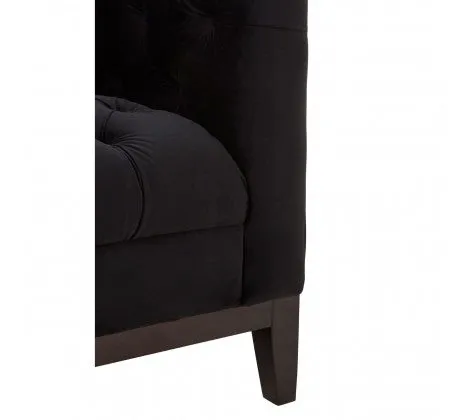 Sasha 2 Seater Black Velvet Sofa