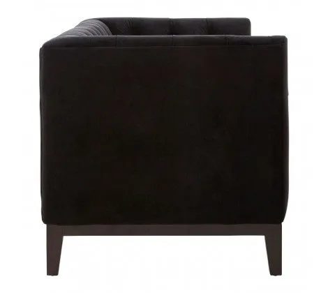 Sasha 2 Seater Black Velvet Sofa