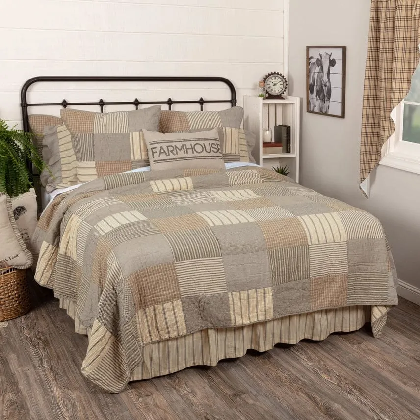 Sawyer Mill Charcoal Patchwork Farmhouse Quilts