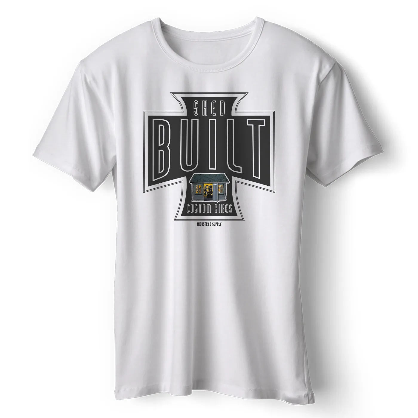 SHED BUILT CUSTOM BIKES T-SHIRT