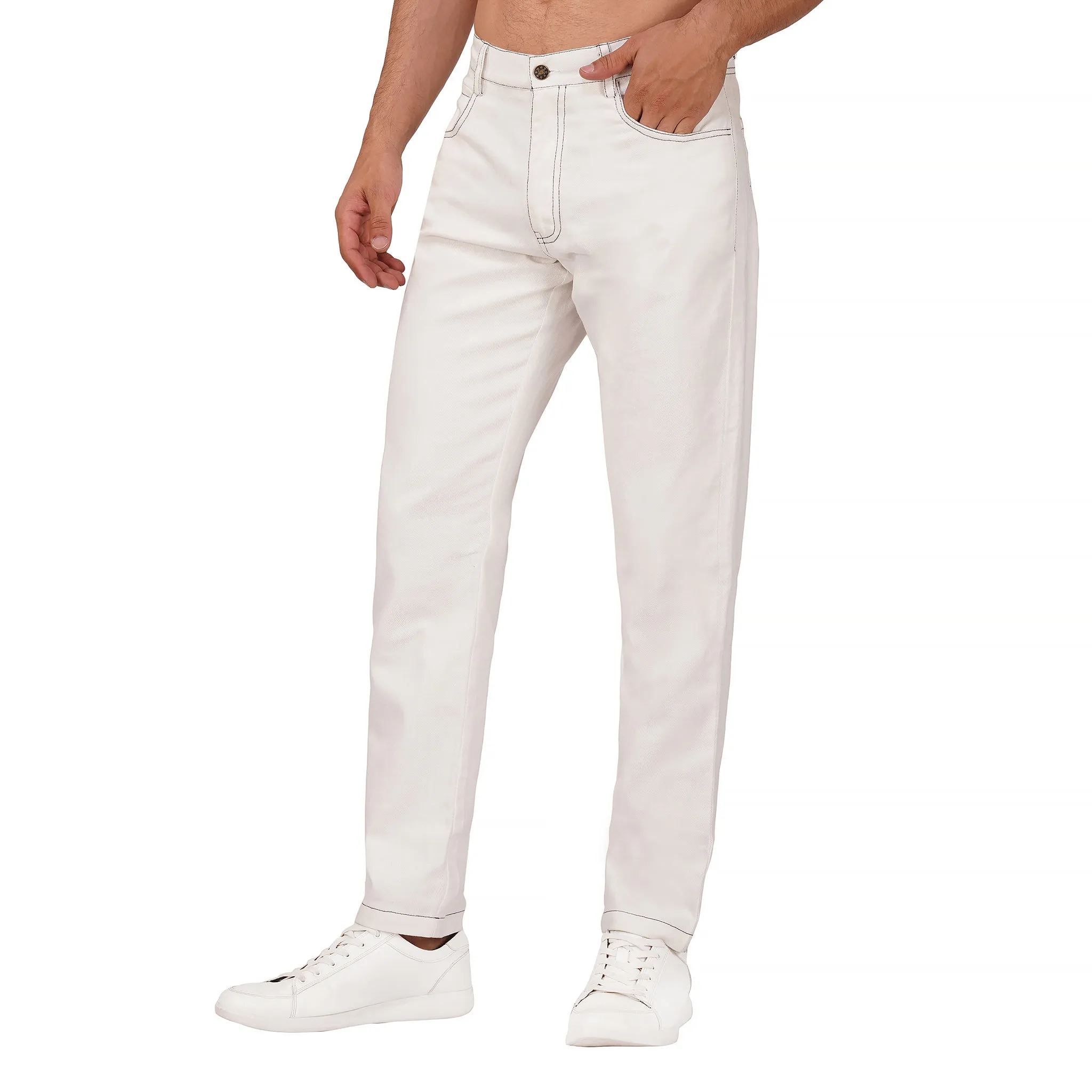 SLAY. Men's Off White Wash Denim Jeans
