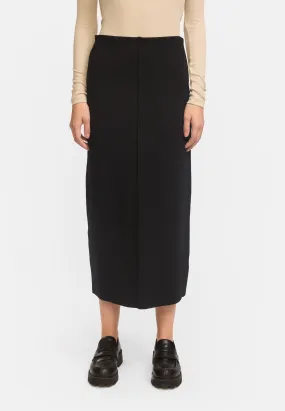 SRHenrietta Slit Skirt knit - Black