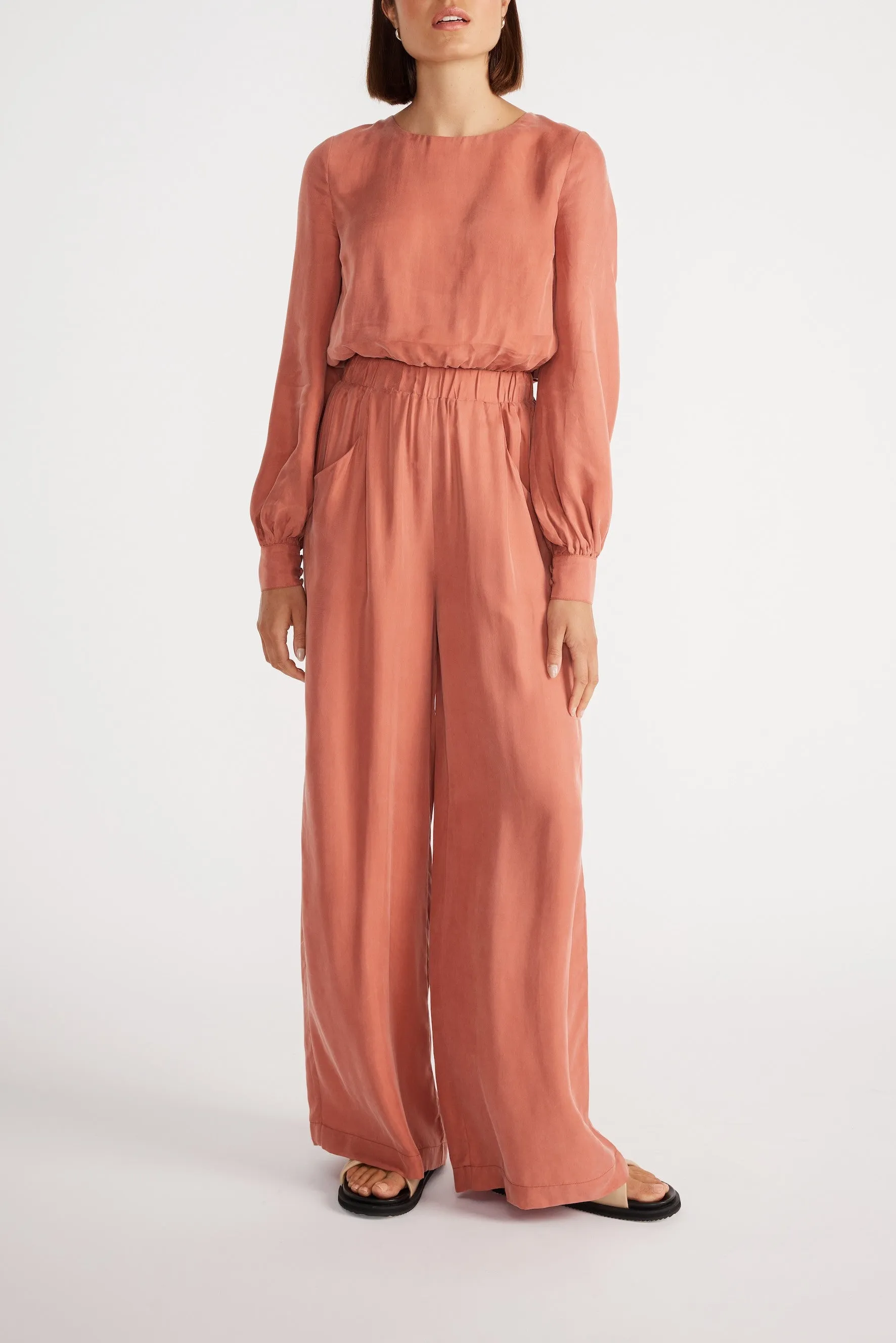 Staple the Label - Elena Crop Blouse Terracotta