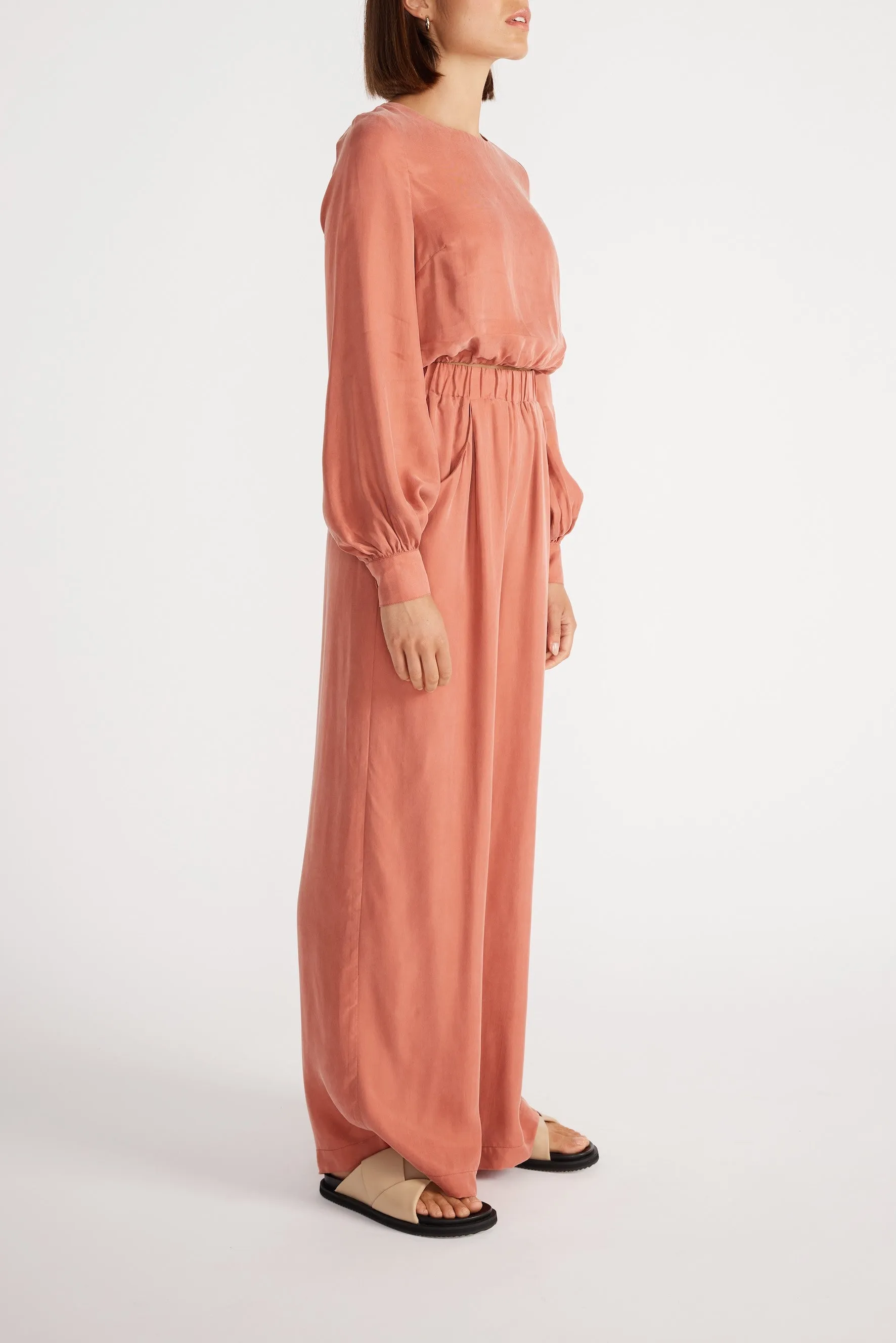 Staple the Label - Elena Crop Blouse Terracotta