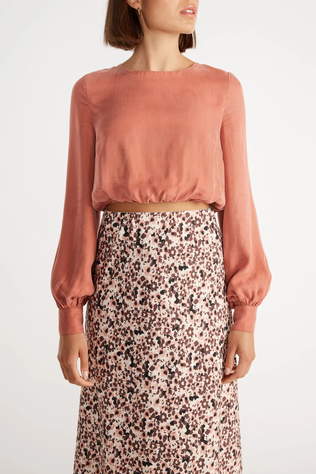 Staple the Label - Elena Crop Blouse Terracotta