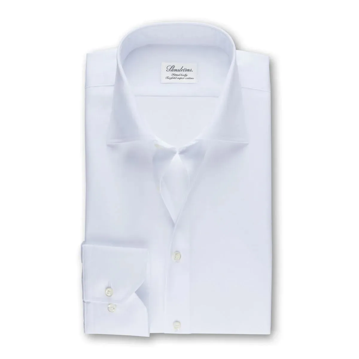 Stenströms Stock White Twill Shirt