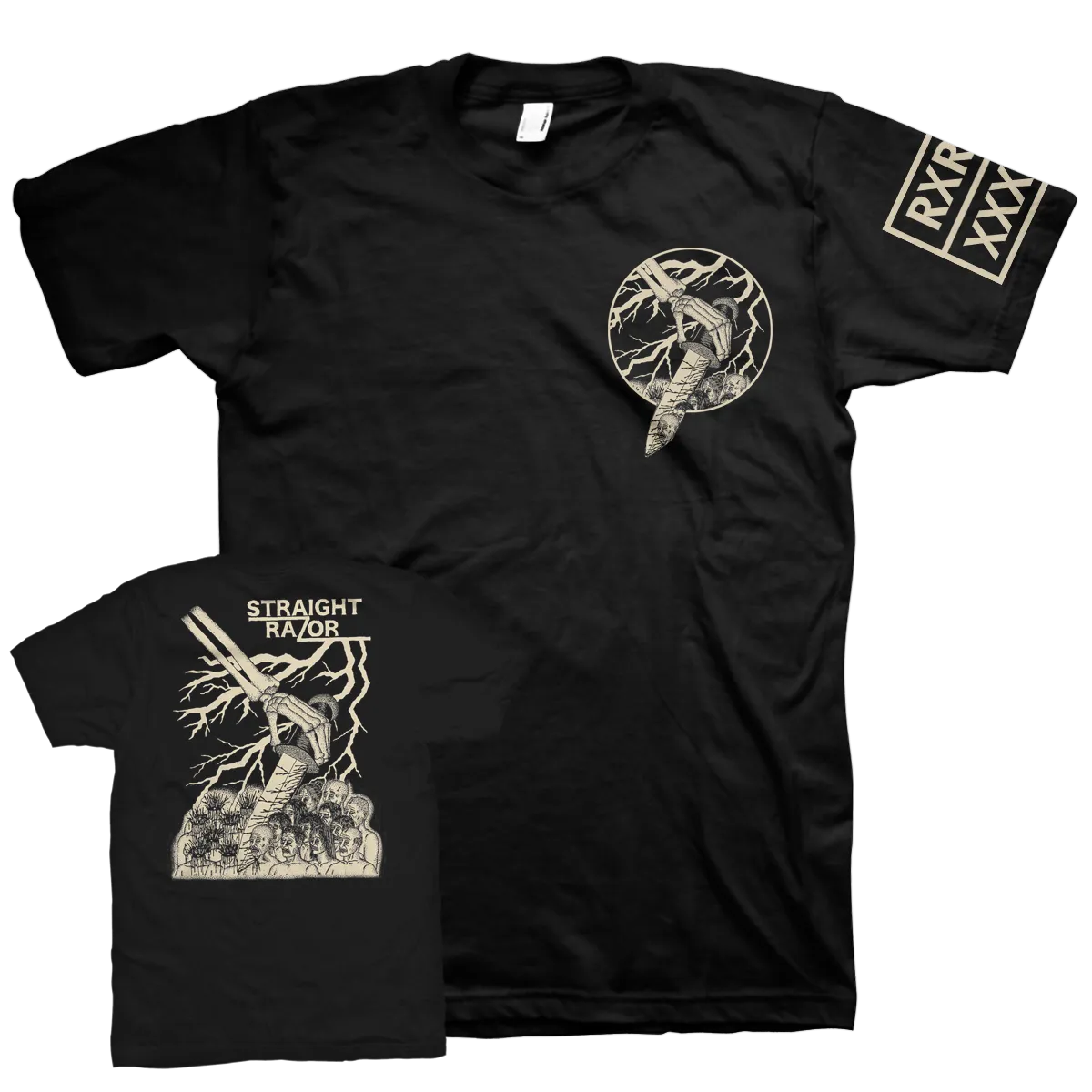 Straight Razor "Decapitation" Black T-Shirt