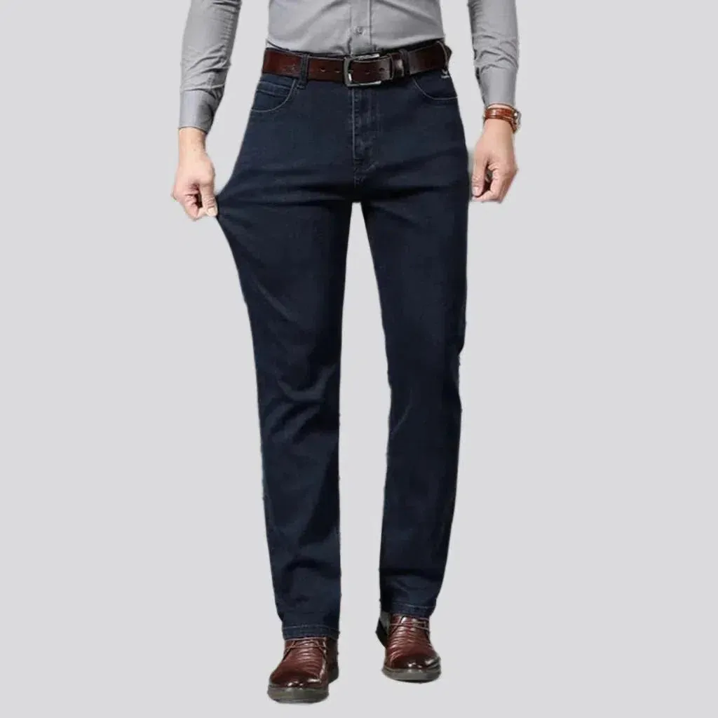Straight thick jeans
 for men