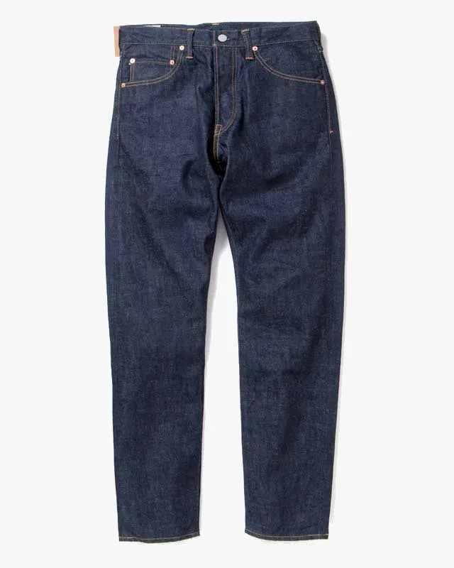 Studio D'Artisan D1826 Ivy Relaxed Tapered Mens Selvedge Jeans - Indigo Onewash
