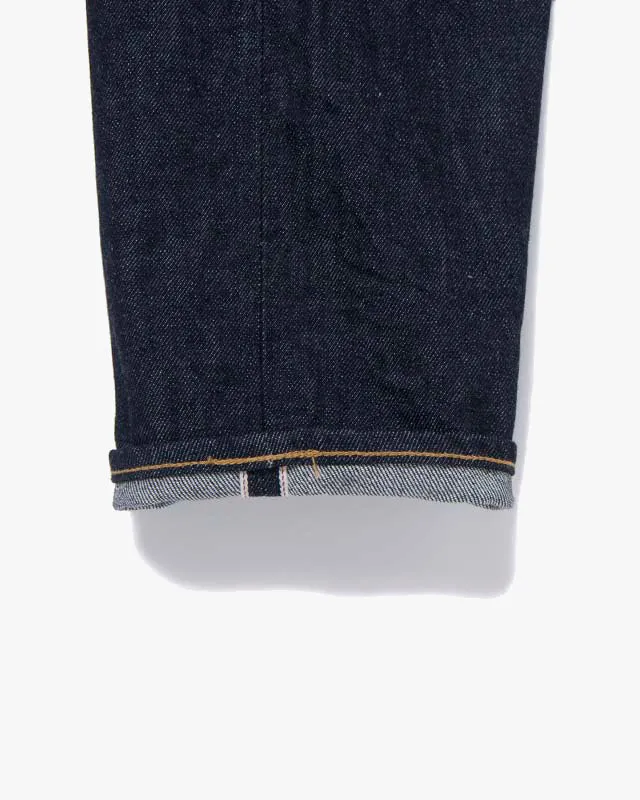 Studio D'Artisan D1826 Ivy Relaxed Tapered Mens Selvedge Jeans - Indigo Onewash