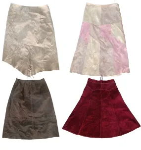 Suede Sensations: Vintage Y2K Skirt Collection 🌈🔥 (H-103)