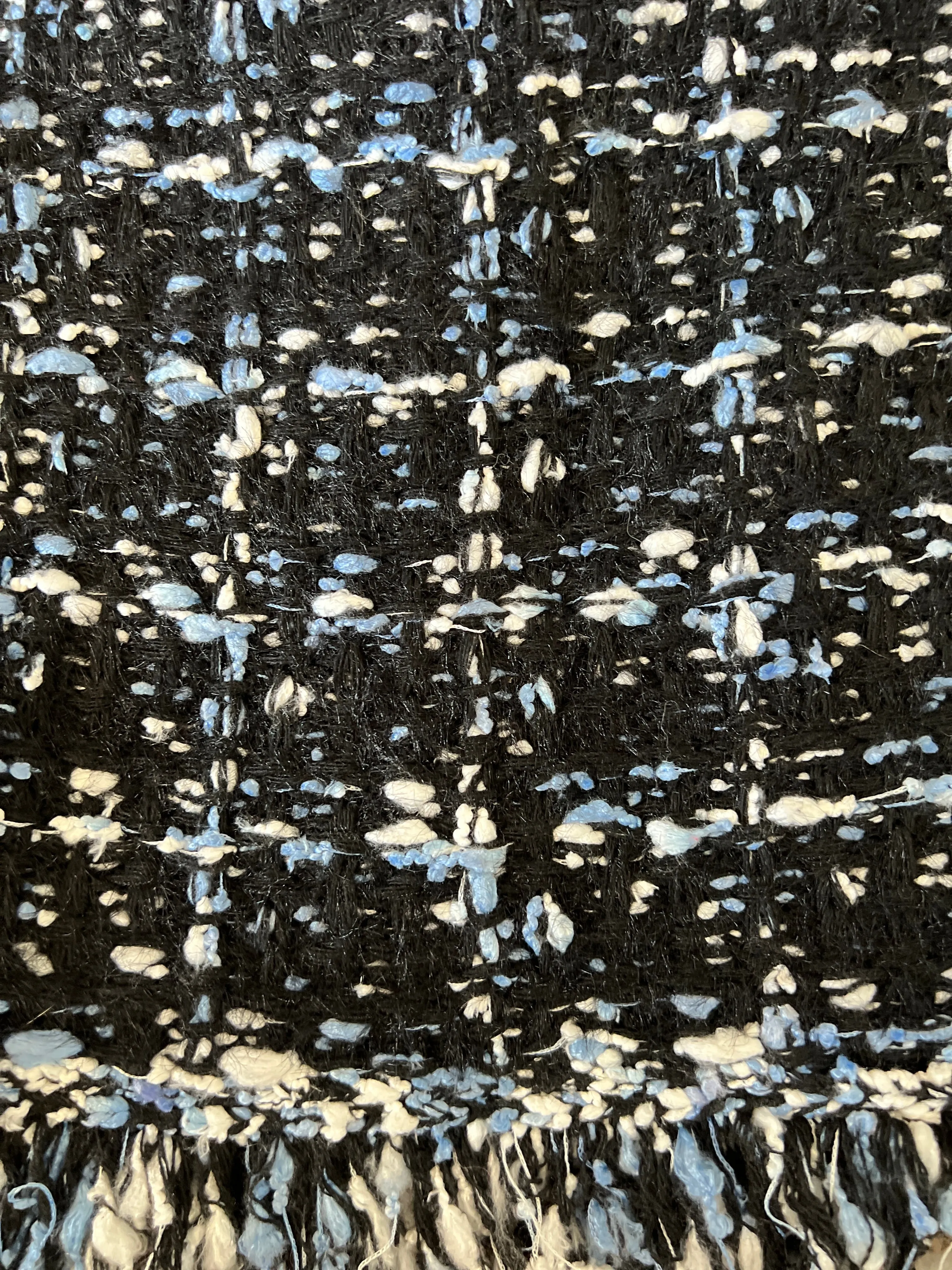Sweater knit Tweed Skirt (Black.Blue)