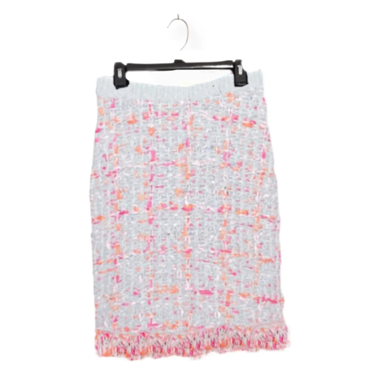 Sweater knit Tweed Skirt (Grey.Pink)