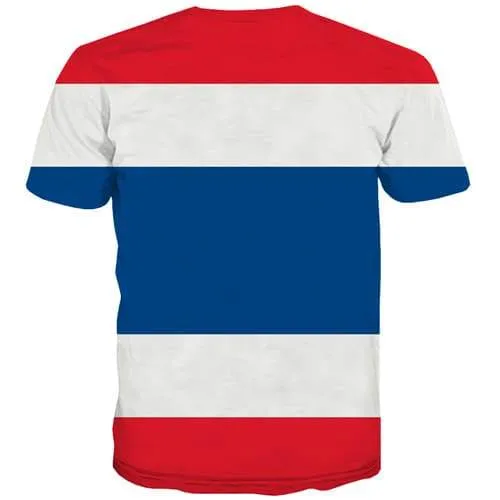 Thai Flag T shirts Men Harajuku Shirt Print Colorful T-shirts Graphic Abstract Tshirts Cool Thailand T shirts Funny Short Sleeve