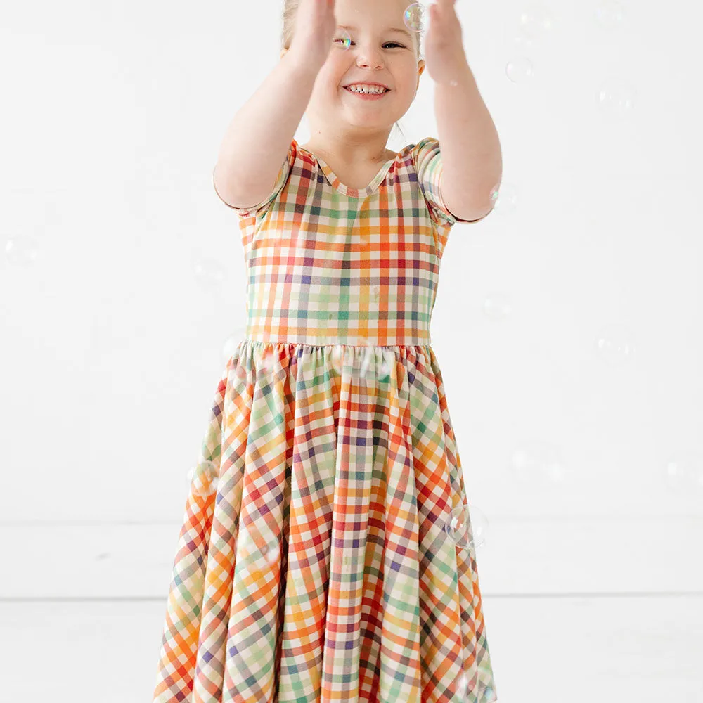 The Short Sleeve Ballet Dress in Summer Plaid