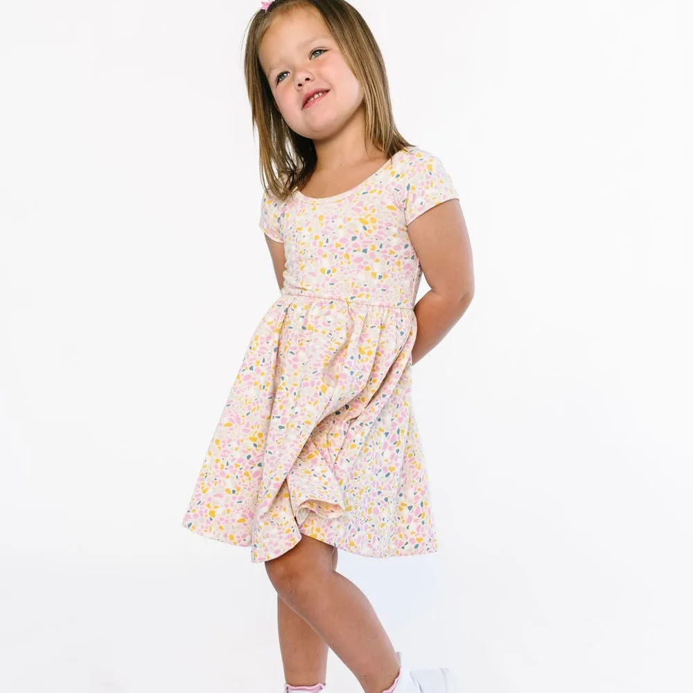 The Summer Sleeve Ballet Dress in Summer Terrazzo