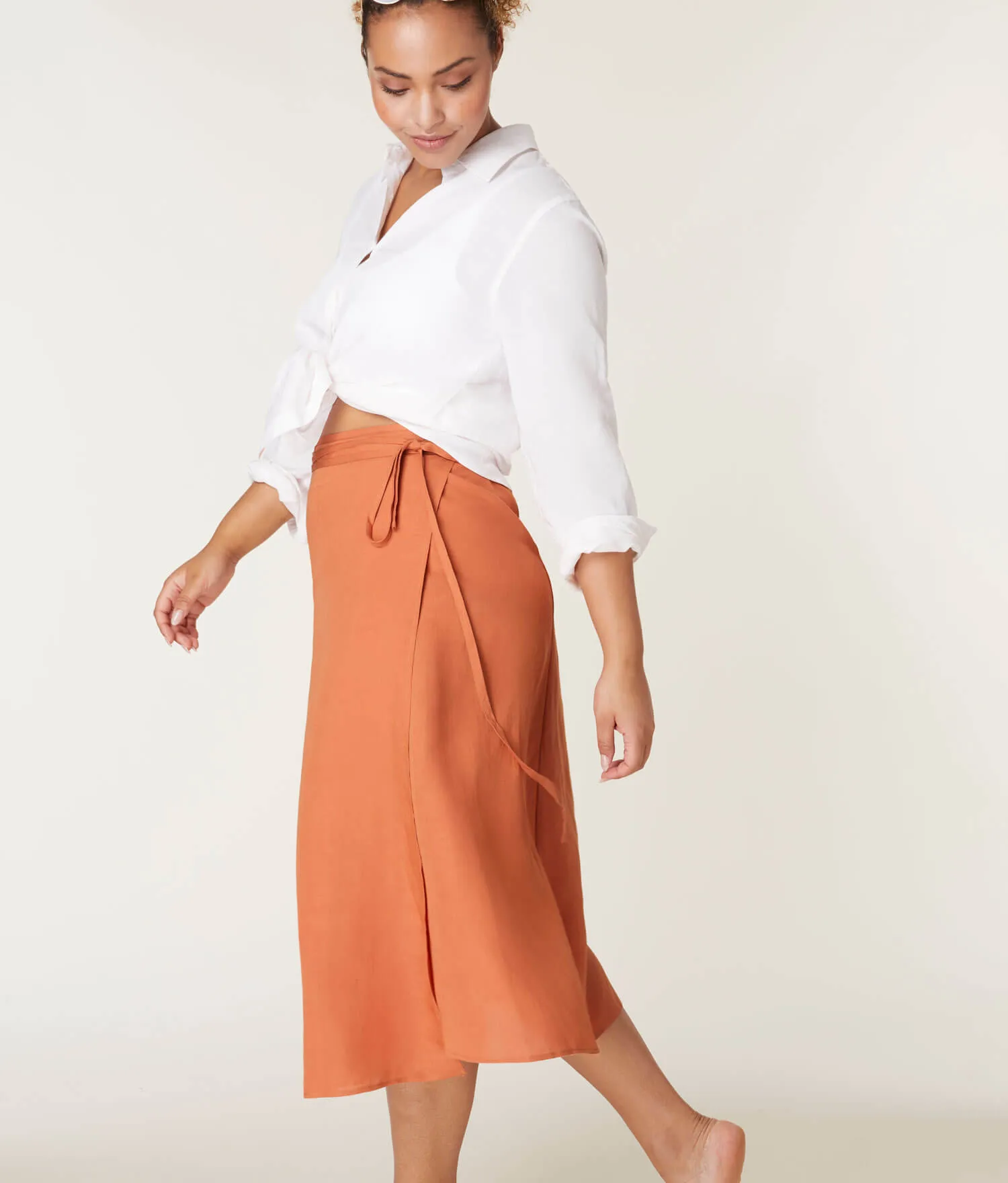 The Tavira Skirt  - Linen - Auburn (Archive)