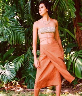 The Tavira Skirt  - Linen - Auburn (Archive)