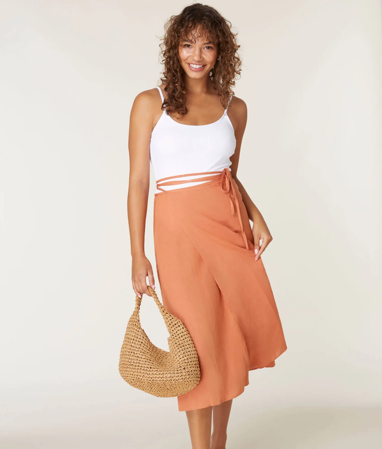 The Tavira Skirt  - Linen - Auburn (Archive)