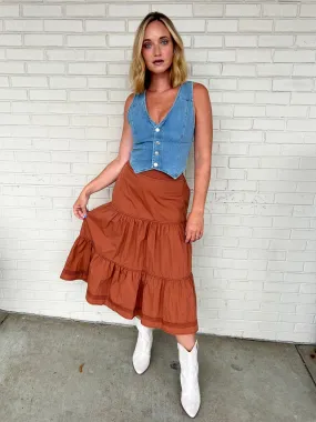 Top Tier Midi Skirt