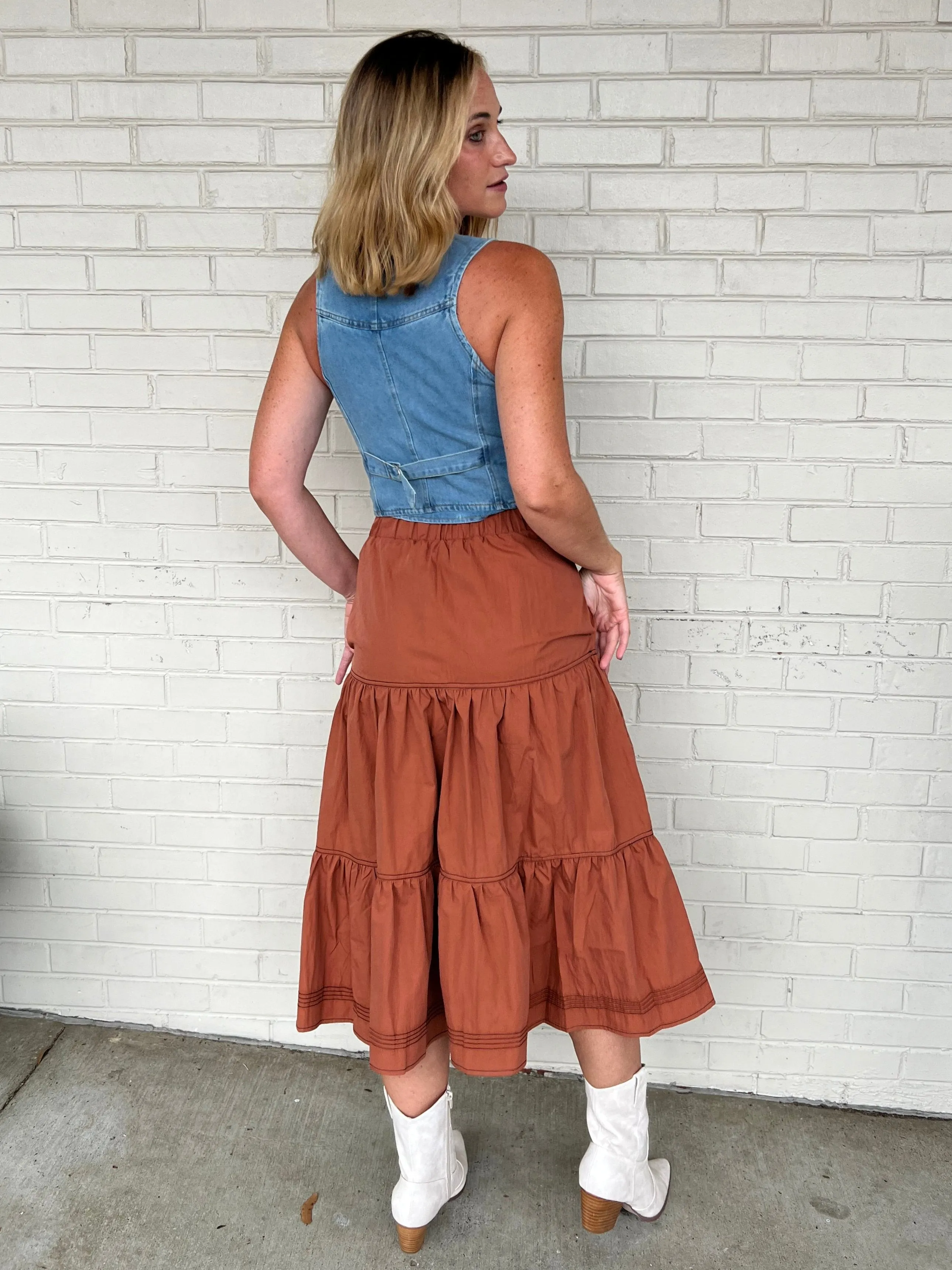 Top Tier Midi Skirt
