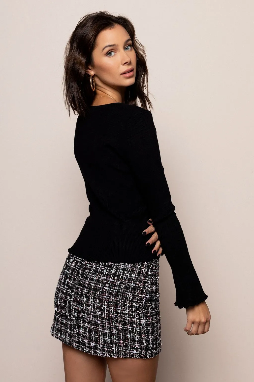 Tweed Mini Skirt in Multicolor
