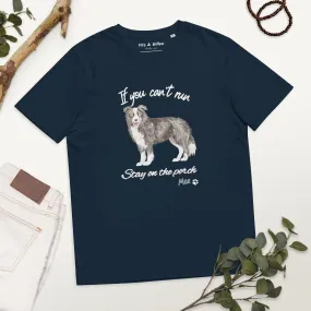 Unisex organic cotton t-shirt Border Collie Runner