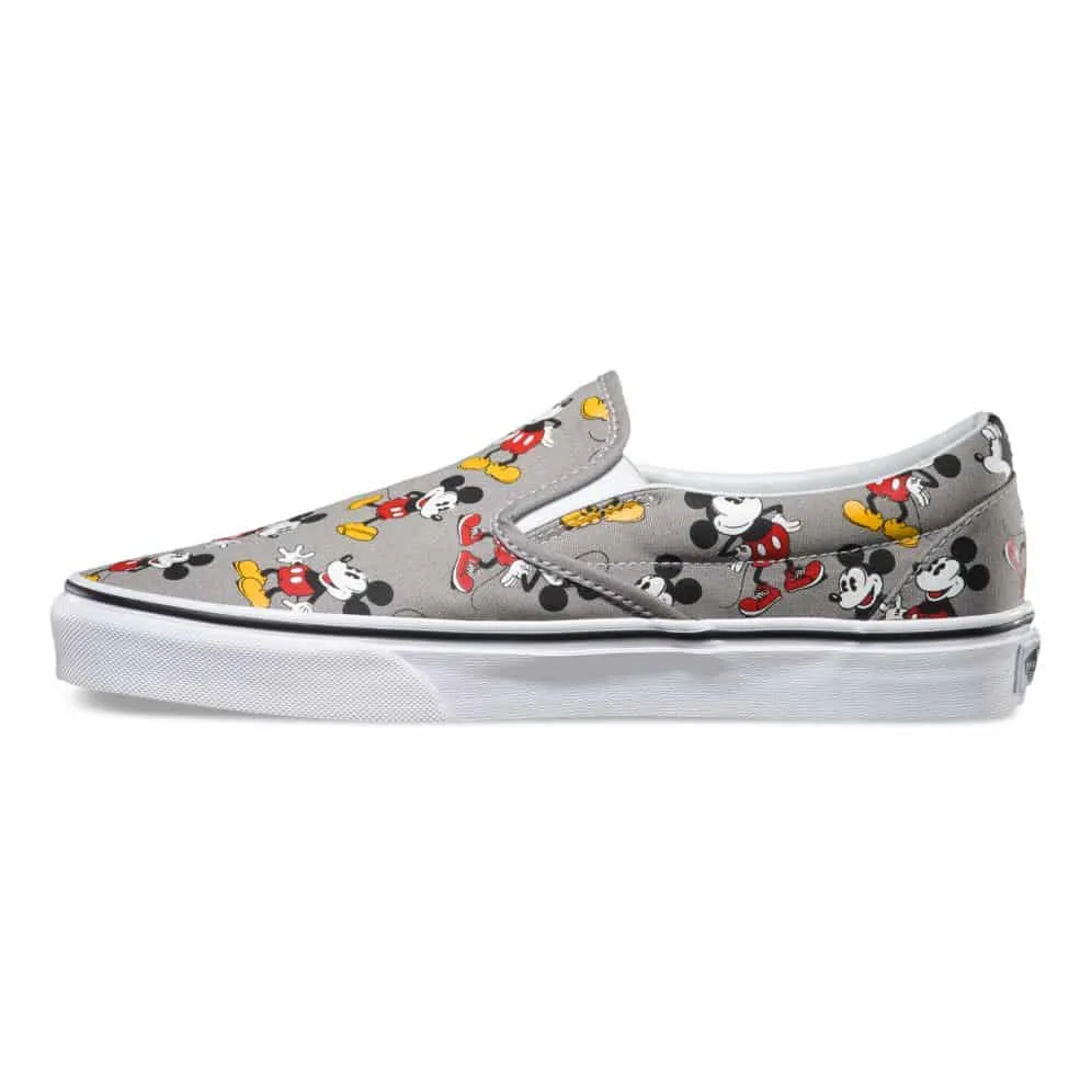 Vans Disney Classic Slip-On Mickey Mouse Shoe Frost Gray
