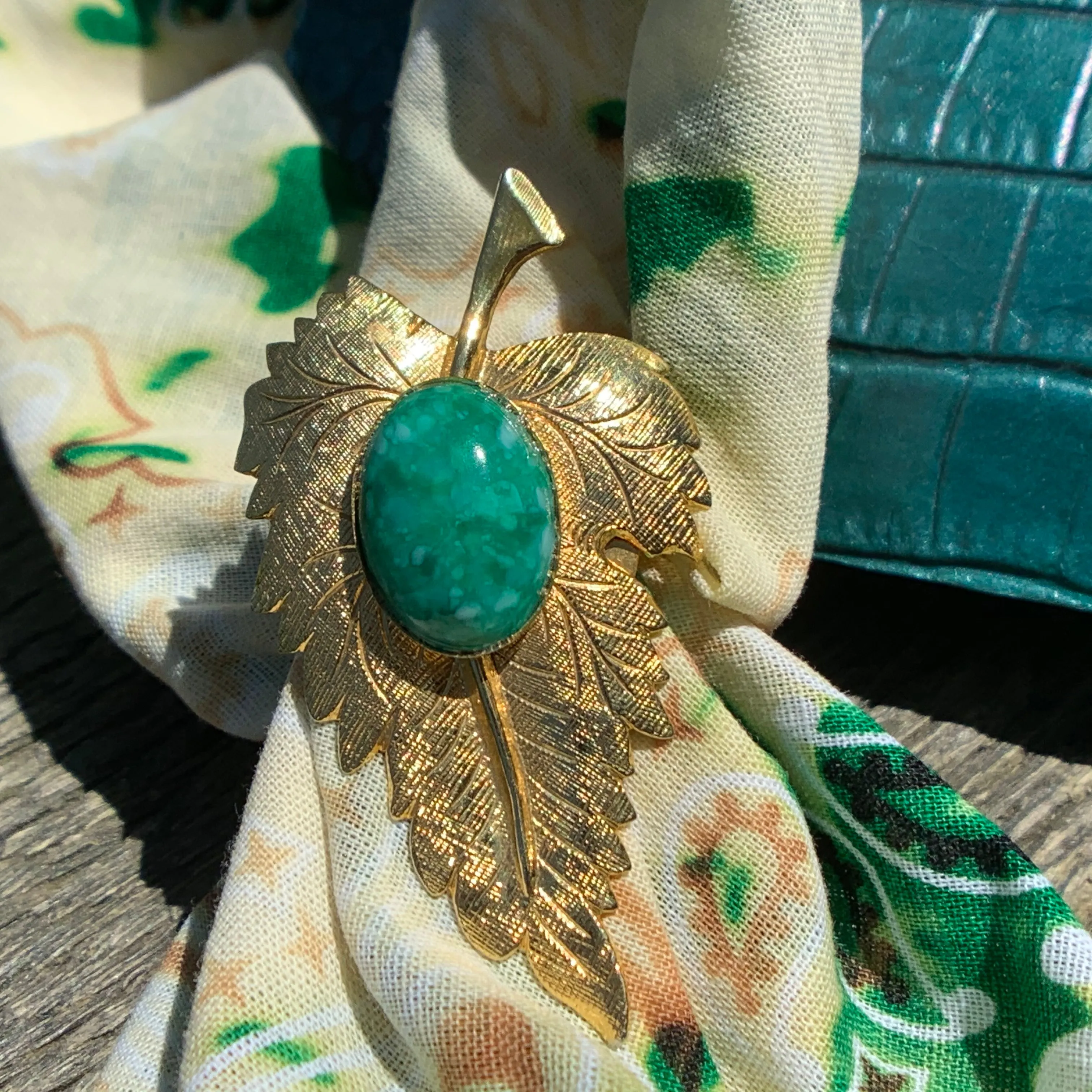Vintage Leaf Pin & Scarf Clip