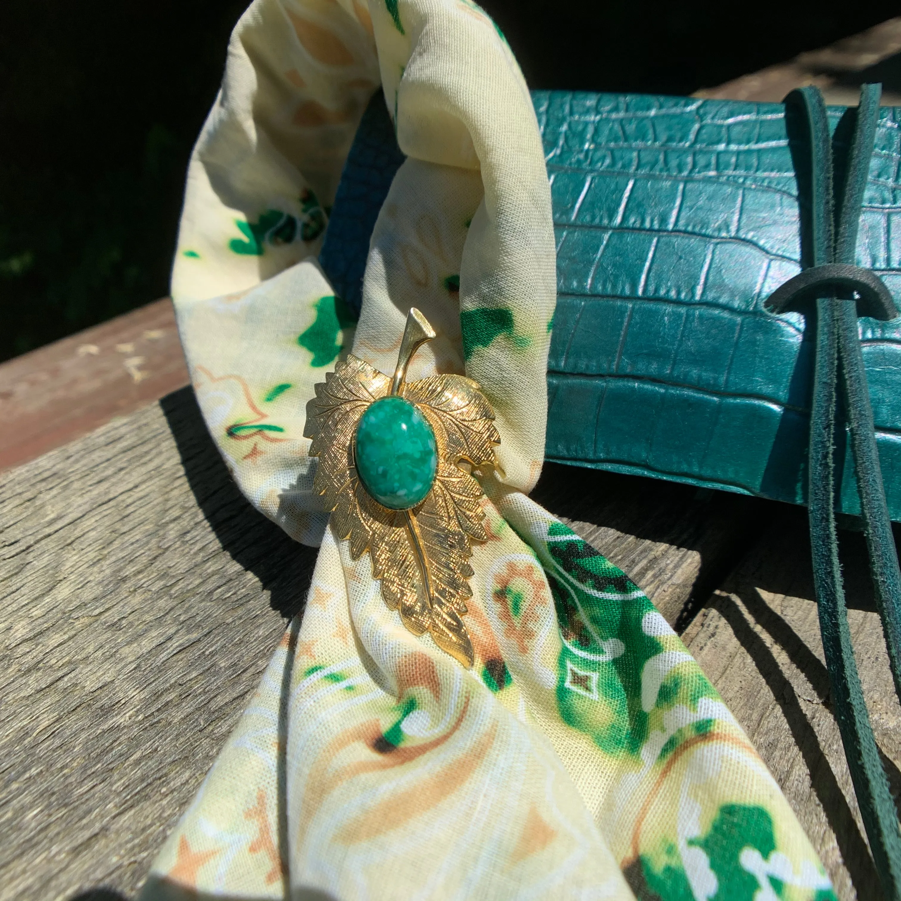 Vintage Leaf Pin & Scarf Clip