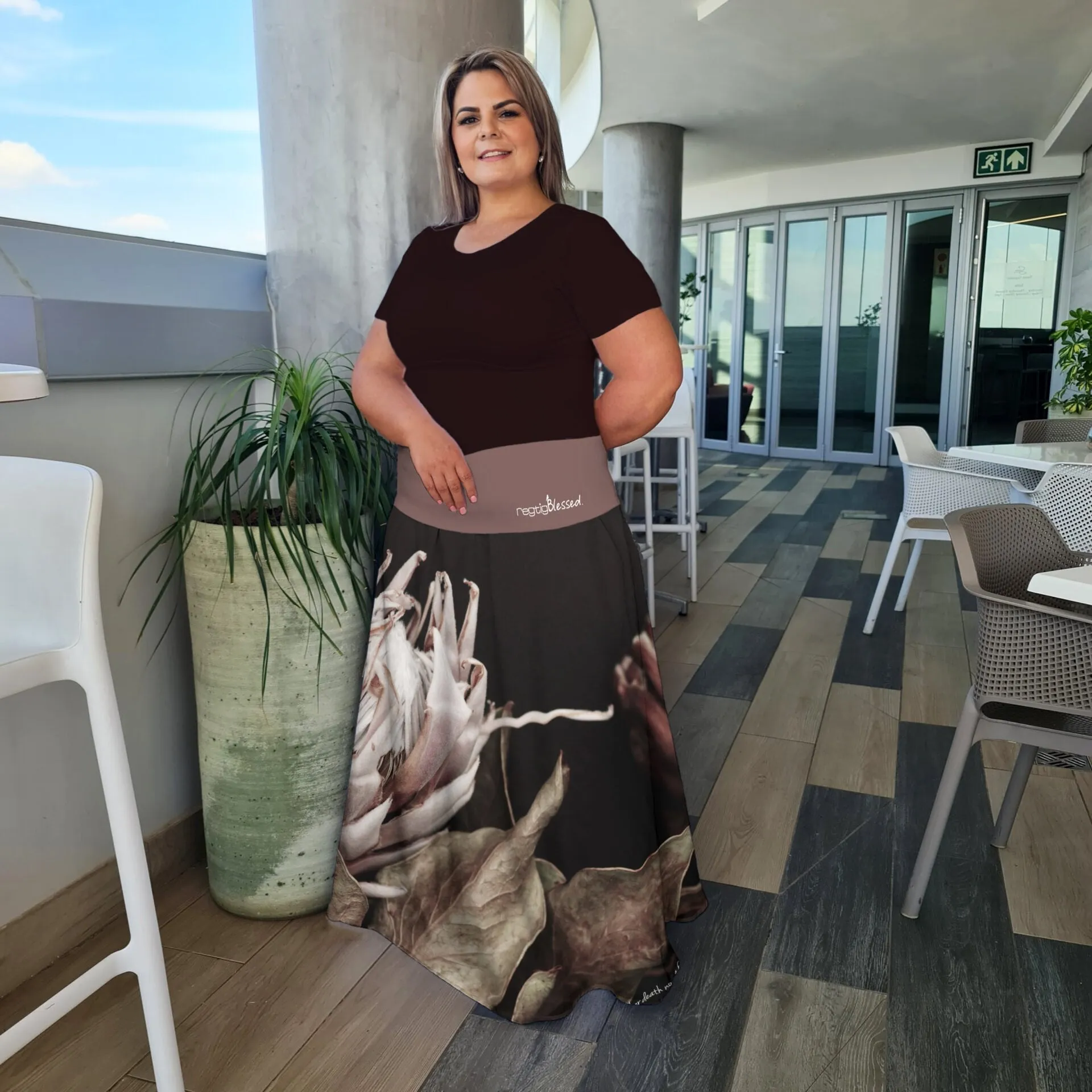 Vintage Proteas - Flared Maxi Skirt