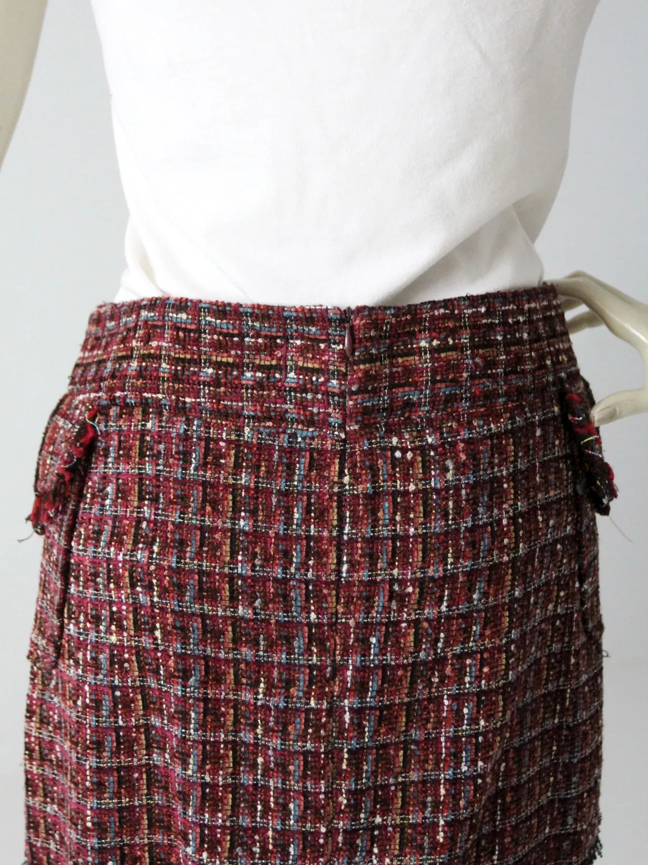 vintage tweed mini skirt