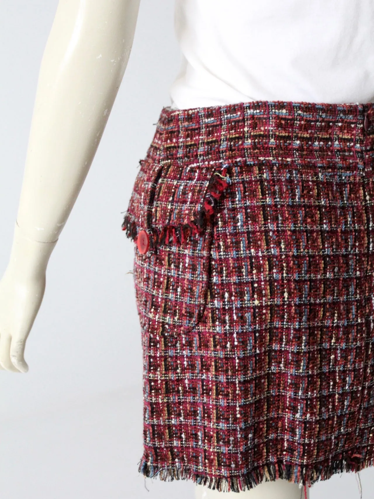vintage tweed mini skirt