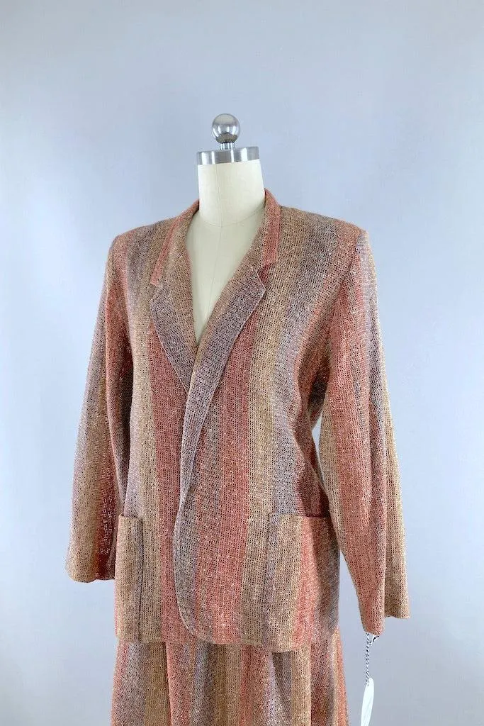 Vintage Two Piece Terra Cotta Suit