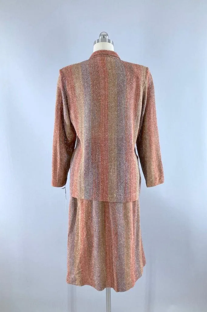 Vintage Two Piece Terra Cotta Suit