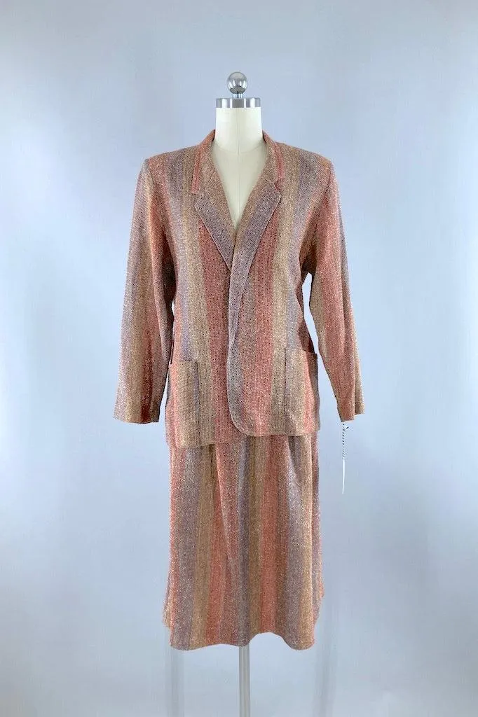 Vintage Two Piece Terra Cotta Suit