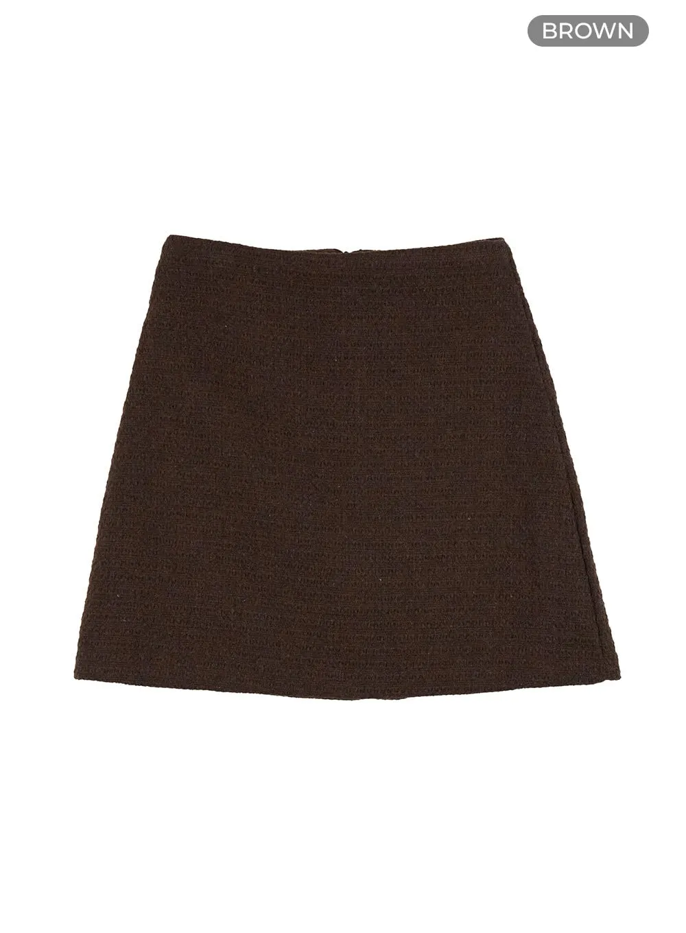 Vintage Wool Tweed Mini Skirt OS411
