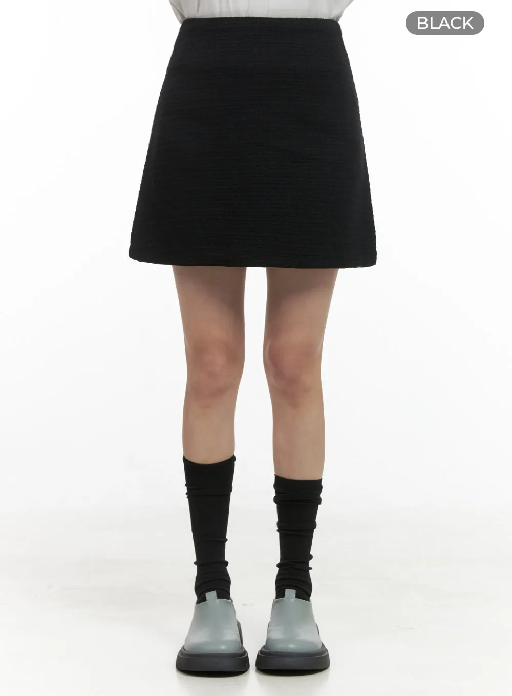 Vintage Wool Tweed Mini Skirt OS411