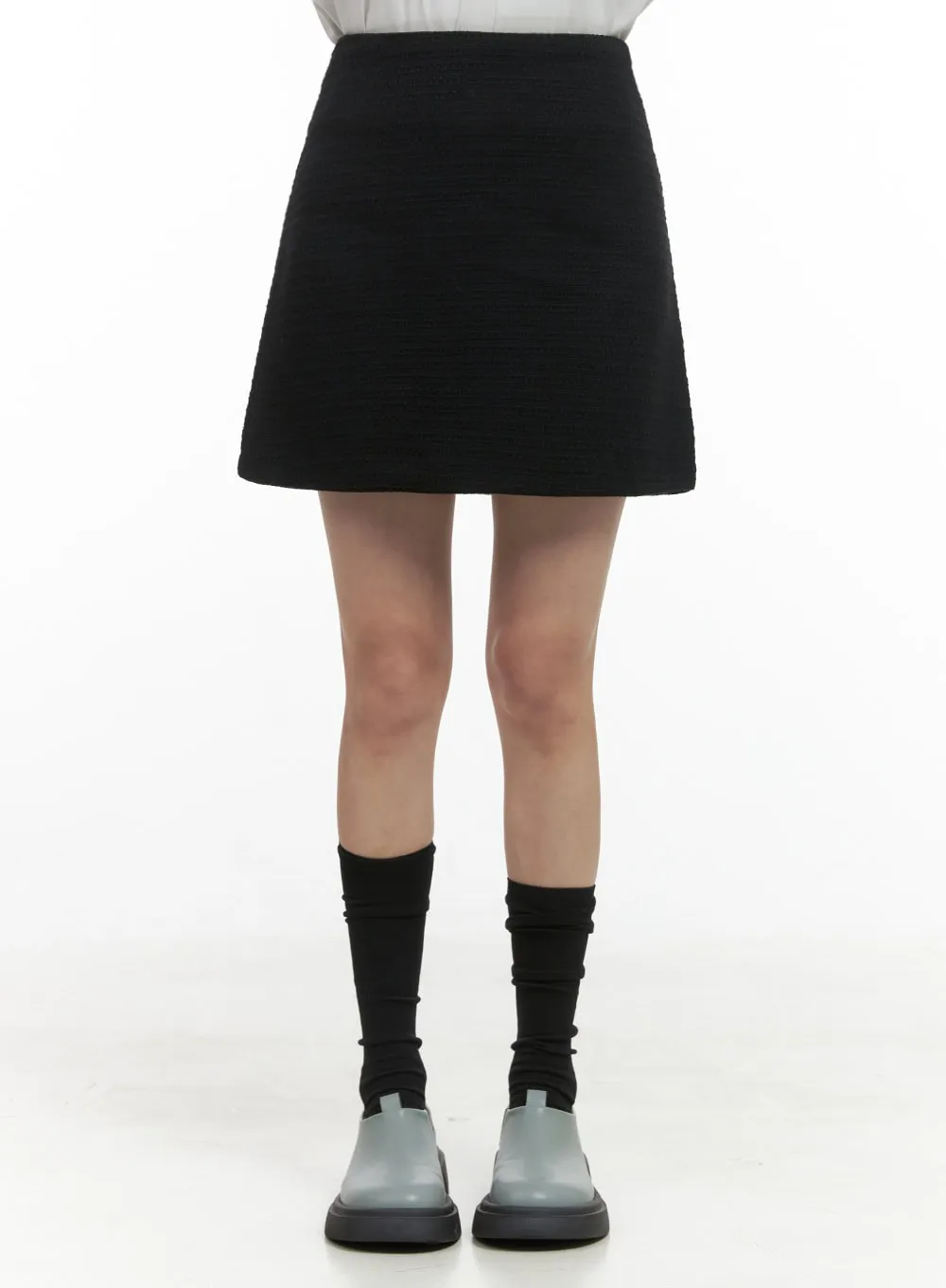 Vintage Wool Tweed Mini Skirt OS411